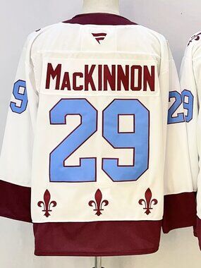 Nathan MacKinnon White Retro Jersey